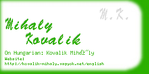 mihaly kovalik business card